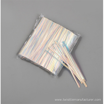 Factory Wholesale 4mm PET Twist Ties Metallic Packing